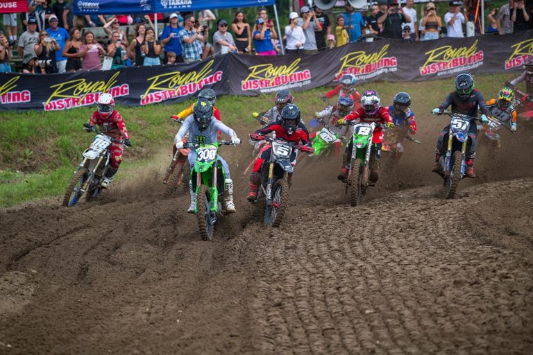 The start of 250 moto 2 at round 5 of the 2024 Triple Crown Series.