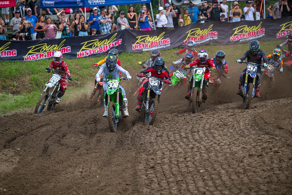 The start of 250 moto 2 at round 5 of the 2024 Triple Crown Series.